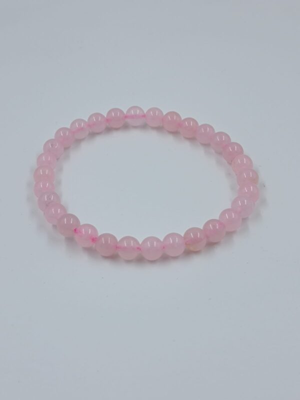 Pulsera cuarzo rosa 6mm