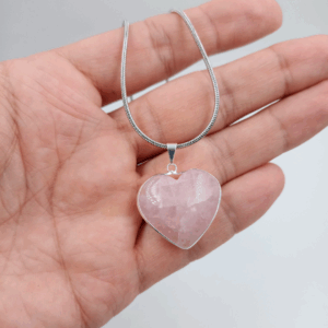 Collar Corazon Rosa Místico