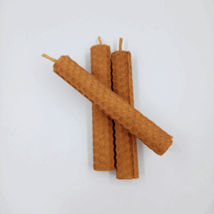 2 Velas de Miel con Canela 10cm x 1,5cm