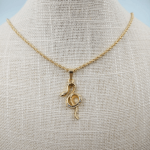 Collar dije Serpiente bañado en Oro