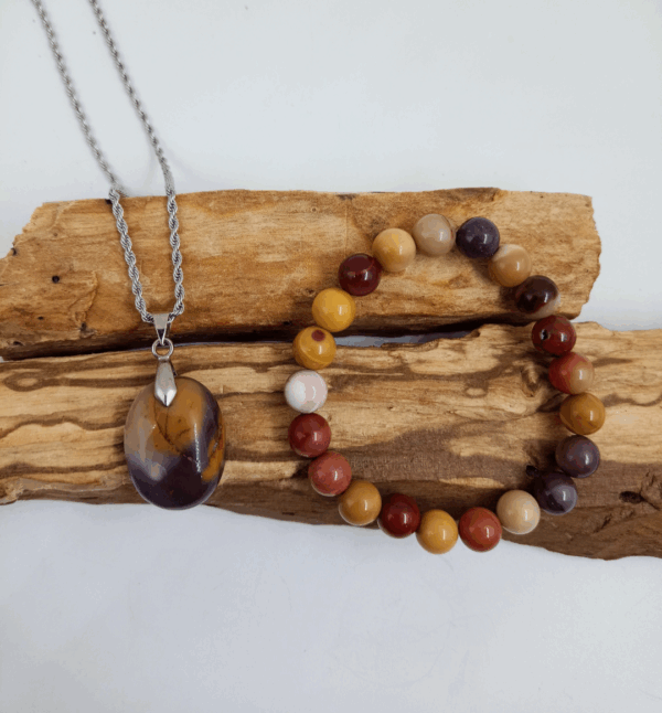 Set collar Mokaita y Pulsera