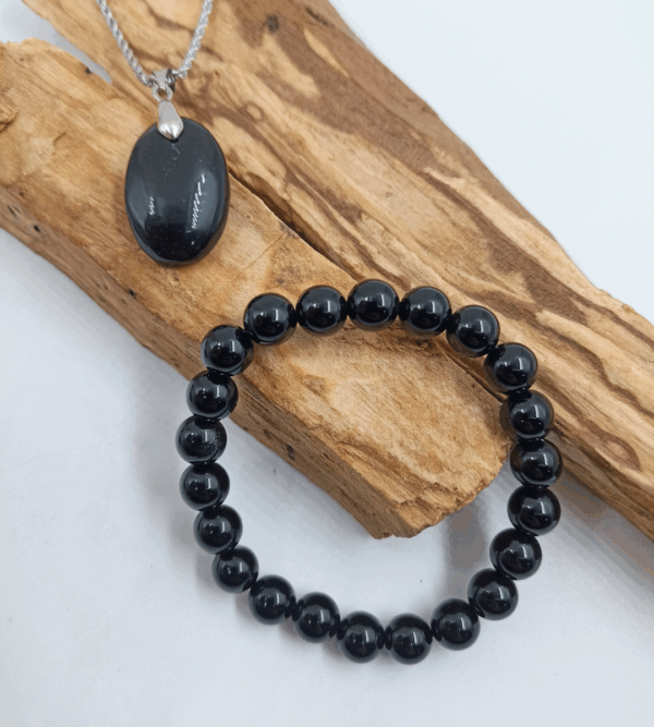 Set collar Obsidiana y pulsera