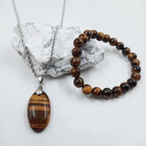 Set collar Ojo de Tigre con pulsera