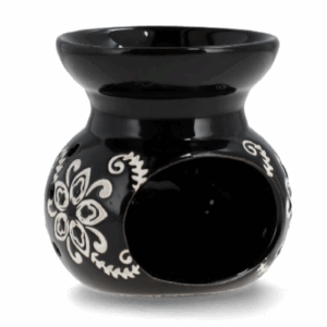 Hornito negro floreado + pack 10 velas y 1 aceite Hem de regalo