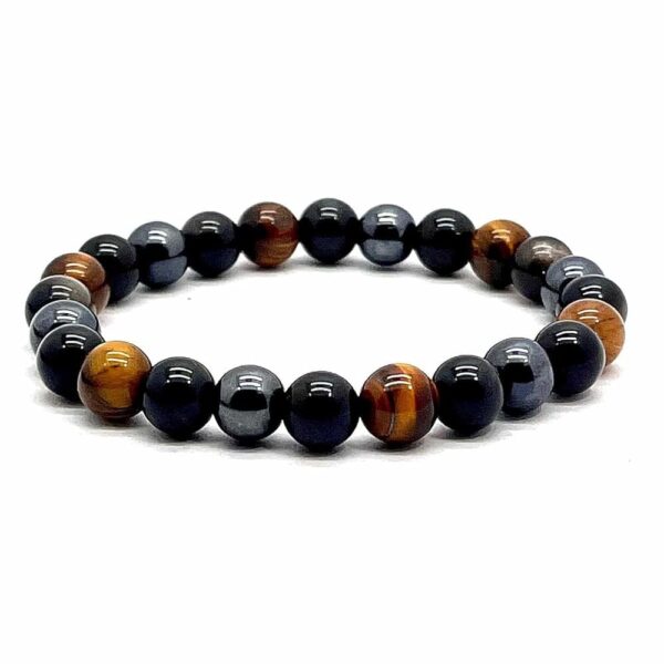 Pulsera combinada 8mm
Hematites, Ojo de Tigre y Obsidiana