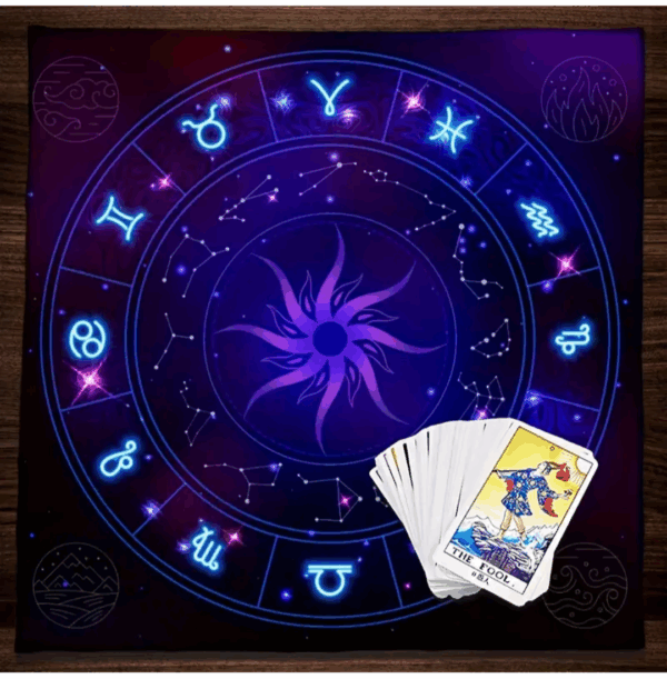 Paño de Tarot Constelaciones Zodiacales 49cm x 49cm