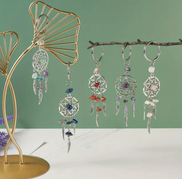 Llavero Atrapa Sueños con piedras