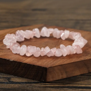 Pulsera elástica Cuarzo Rosa en escallas