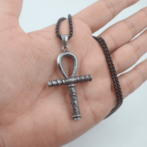Collar Cruz Ankh (Cruz Egipcia) acero macizo