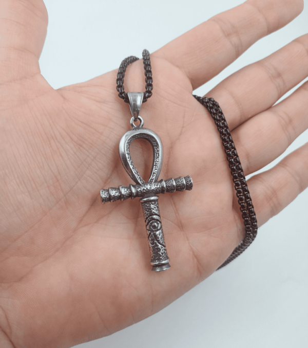 Collar Cruz Ankh (Cruz Egipcia) acero macizo