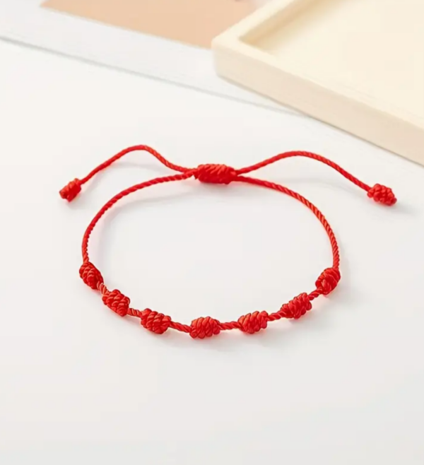 Pulsera 7 Nudos roja