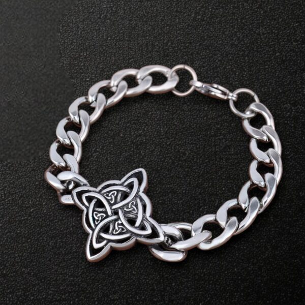 Pulsera Nudo de bruja en acero robusta