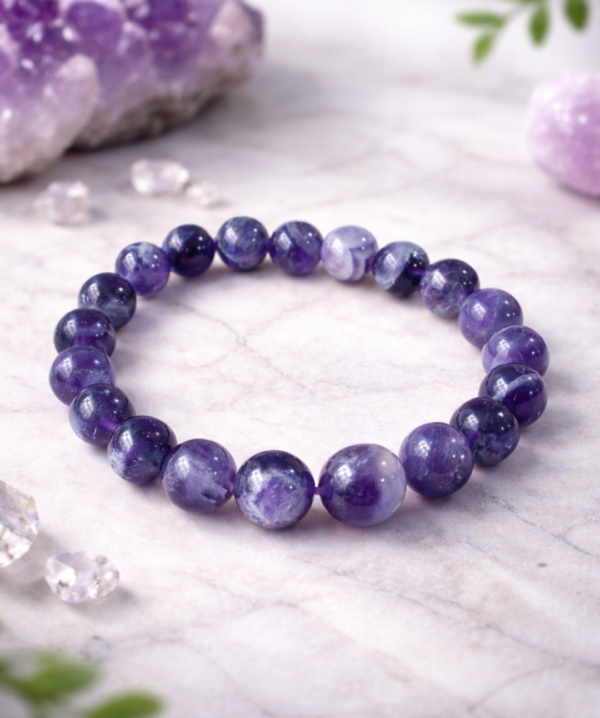 Pulsera elástica de Amatista 10mm