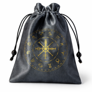 Bolsa de terciopelo Zodíaco para tarot color gris